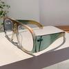 Vintage Oversize Clear Anti-Blue Light Glasses Frame Women New Fashiion Candy Color Pink Yellow Eyeglasses Ladies Elegant Shades