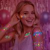 Butterfly Designs 6sheets/set Fake Tattoos Waterproof Face Flash Temporary Tattoo Stickers Blacklight Body And Glow-in-the-dark For  Home