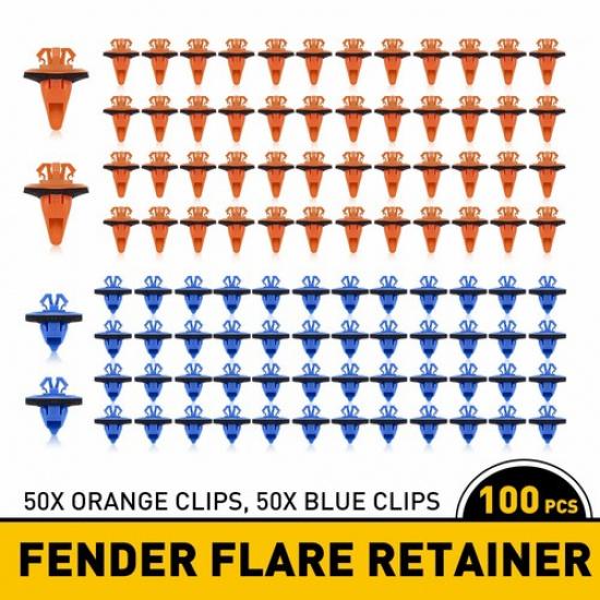 100x Fender Flare Retainer Clip for 2005-2016 Toyota Tacoma/2007-2014 FJ Cruiser