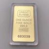 1 COPY CREDIT SUISSE 1OZ Gold-plated Bar Commemorative Coin Collection of Commemorative Coins with Different Numbers