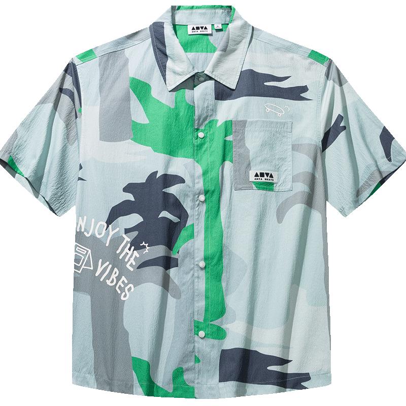 Anta Wang Yibo Unisex Trendy Short-Sleeve Shirt 185/2XL