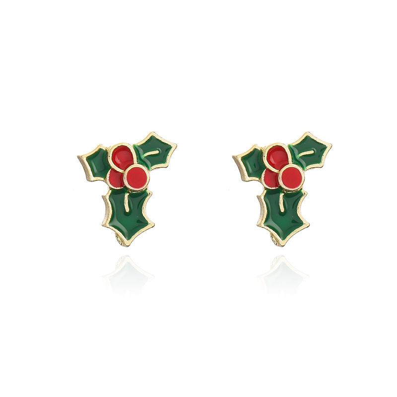 Christmas Santa Snowflake Earrings Cane Candy Bells Elk Earrings Christmas Hat Earrings
