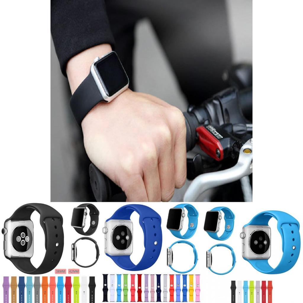 Apple Watch Band Slim Waist Silicone Strap Double Buckle Lightweight Fitness