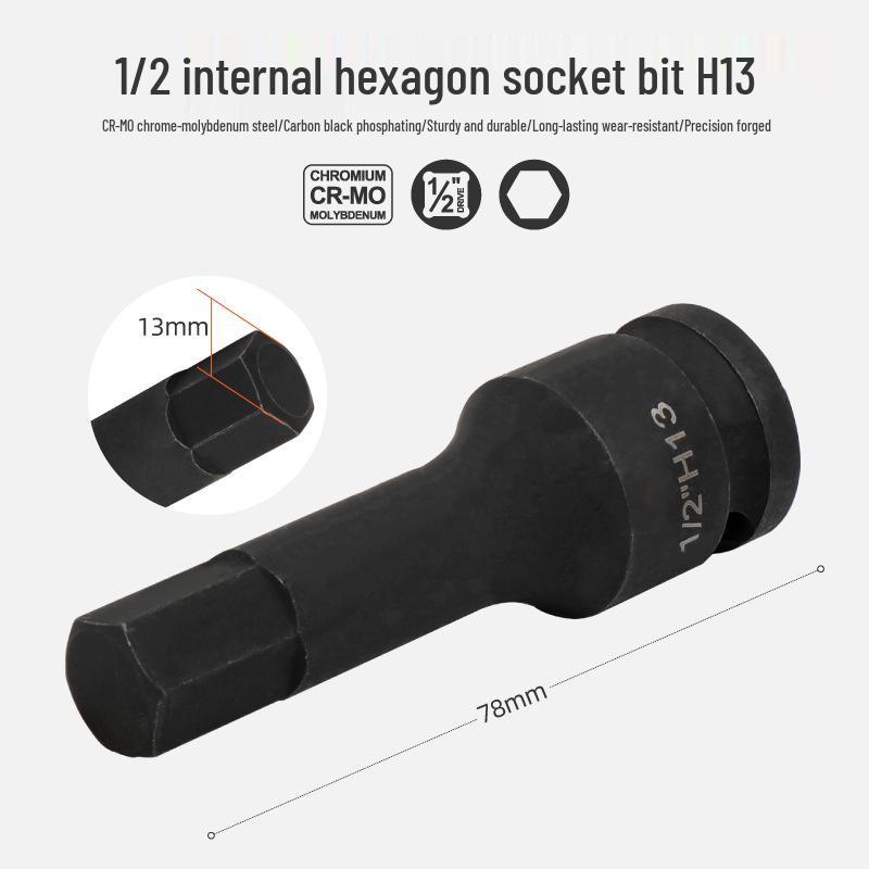 1/2" Electric Hex Socket Wrench and Screwdriver Bit Set