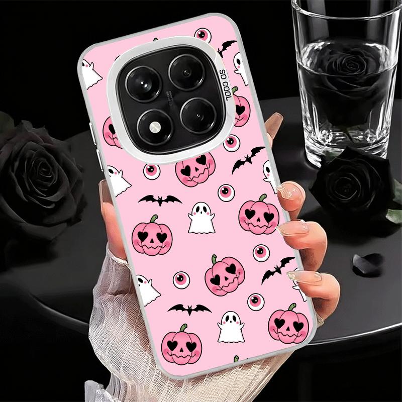 Pink Style Skull Witch Soft Phone Case for Xiaomi Redmi Note 13 14 15 Pro Plus 12S 12 11S 11 11T 10S 10 Shockproof Cover Back Sh