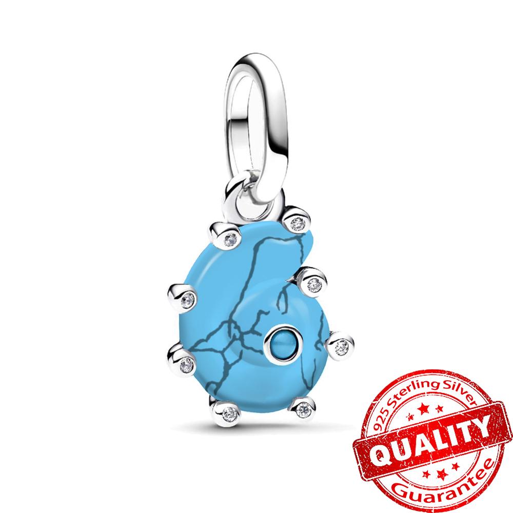 Copper Starfish Beads & Butterfly & Dragonfly Dangle Charm Fit Snake Bracelet Boutique Necklace Blue Pendant Gift