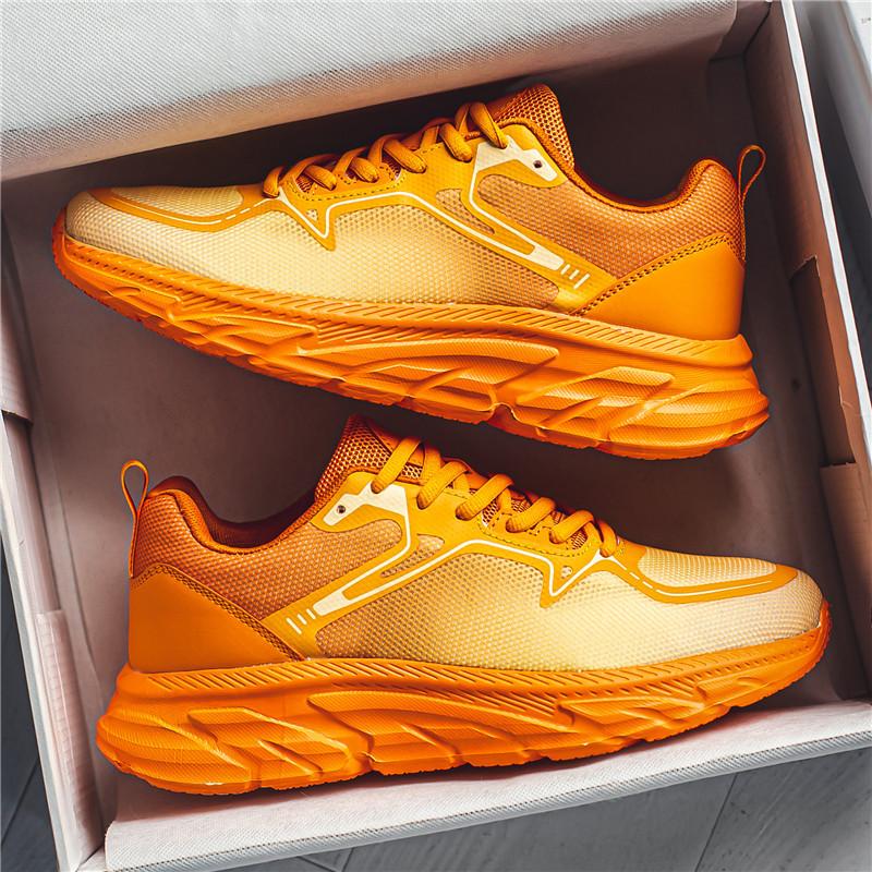 Fashion shoes new running fitness sneakers mesh breathable four-color platform casual men's shoes