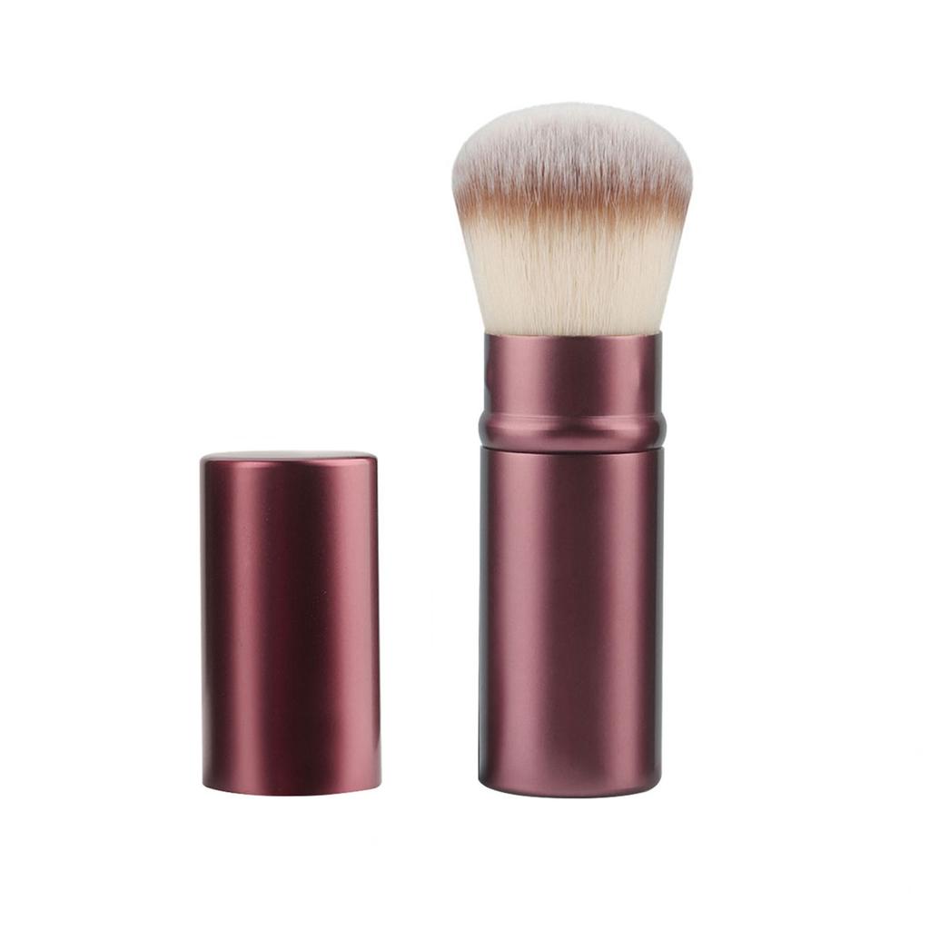 1ks Zatahovací štětec Štětec na make-up Štětec na pudr Růžový štětec Štětec na pudr Mini Multifunkční Přenosný S hliníkovou rukojetí