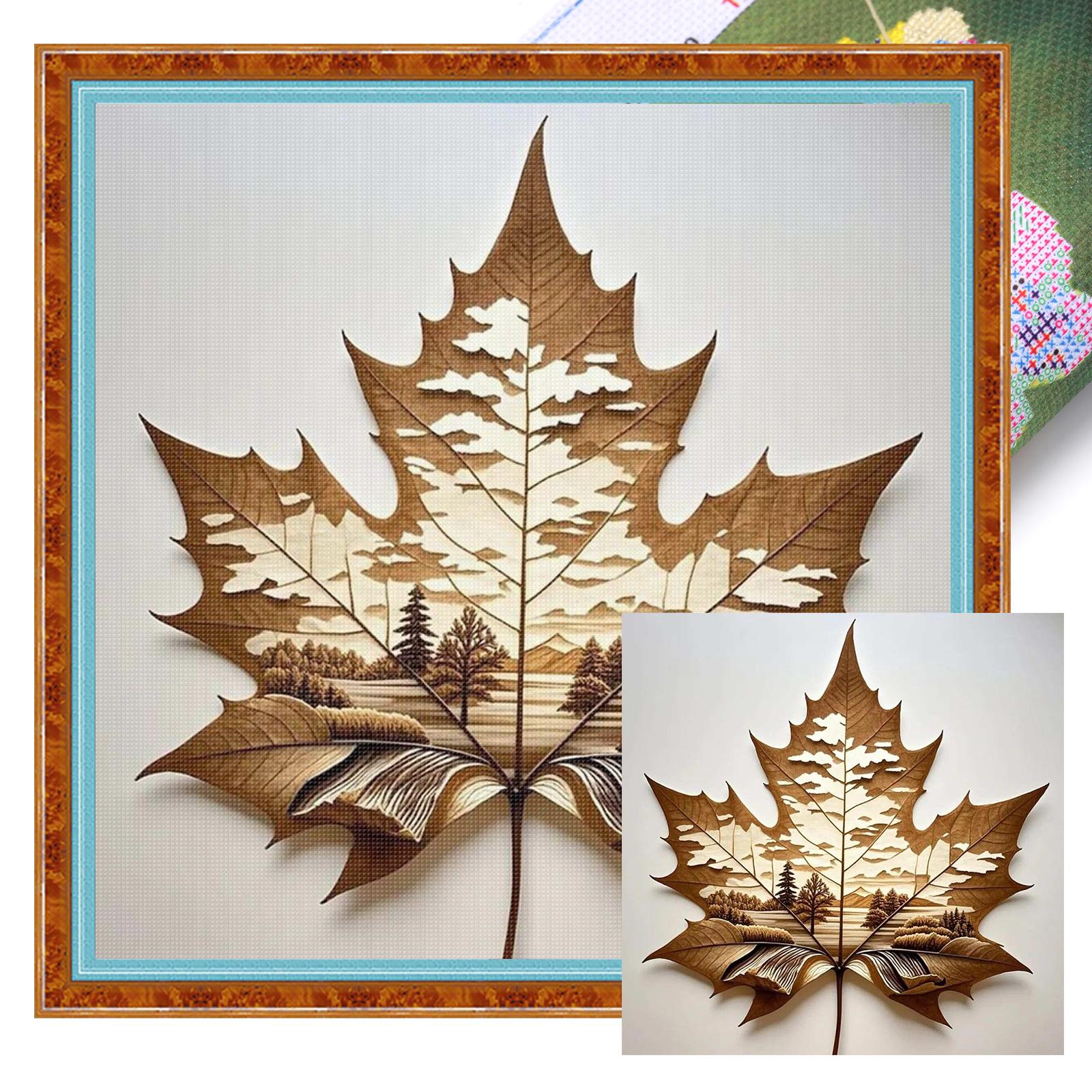 

Landscape Full 11CT DIY Stamped Cross Stitch Kits 17.72x17.72in Cross Stitch Art and Crafts Kits for Beginners Adults Home Decor