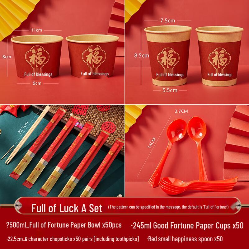 Disposable Fortune Character Tableware Set