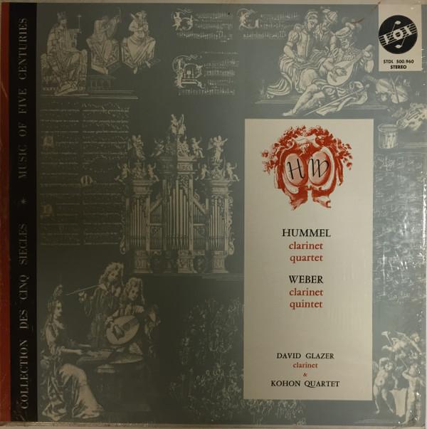 

LP Record DAVID GLAZER THE KOHON STRING QUA Hummel Clarinet Quartet Weber Clar STDL500960 VOX 1963 US Classical Used