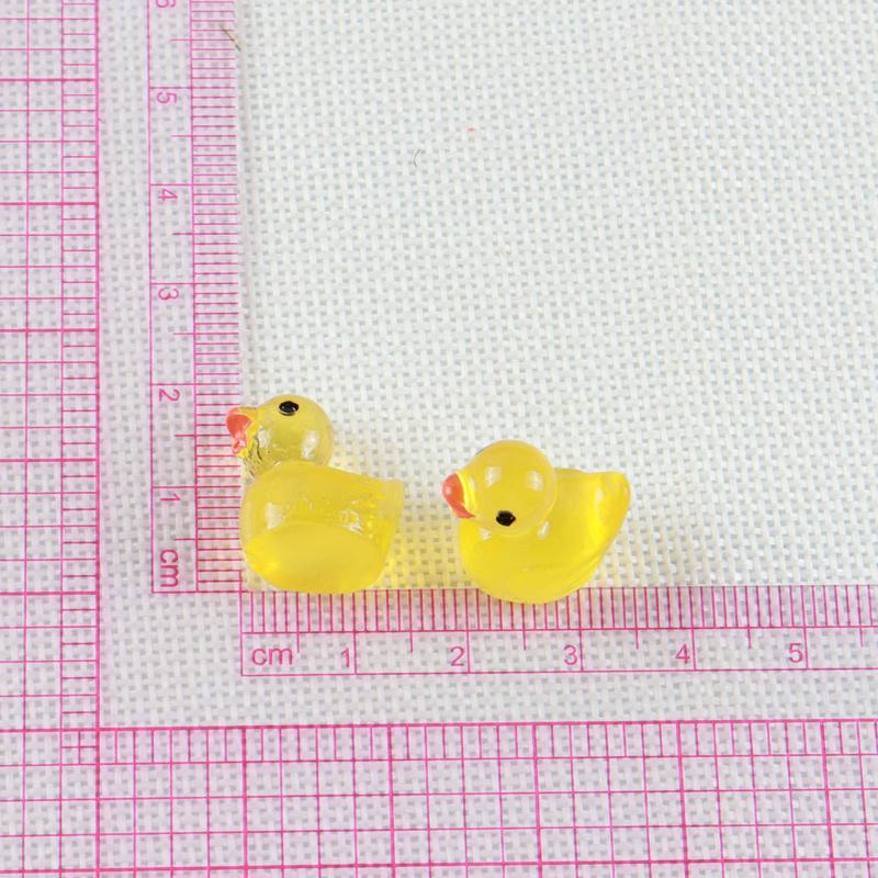 Luminous Duckling Cute Animal Ornament Diy Car Ornament Bedroom Decoration Accessories Micro Landscape Ornament 100Pcs