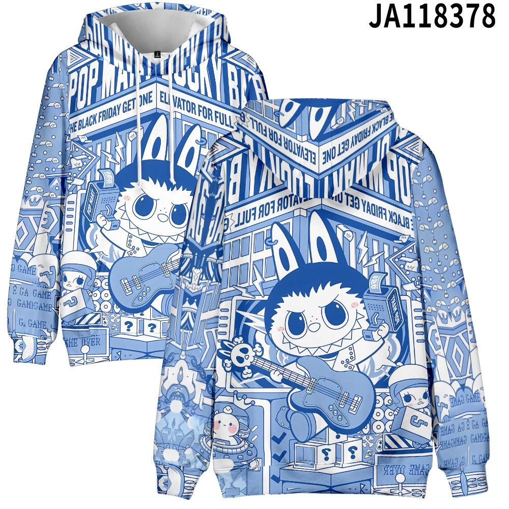 2025 New LABUBU Printed Children's Hoodie Cute Cartoon Style Girls' Hoodie Sportswear Casual Comfortable Style Top