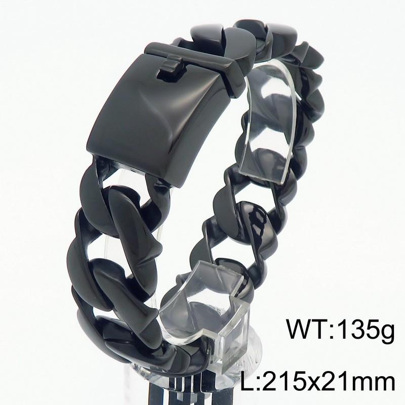 21mm Width Personalized Shiny Men's Women's Bracelet Stainless Steel Cuban Chain Punk Style Jewelry Street Accessories