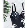 2025 Tropical Print Push Up Swimsuit Women One Piece High Cut Swimwear Female Bathers Bathing Swimming Suit Beachwear Monokini