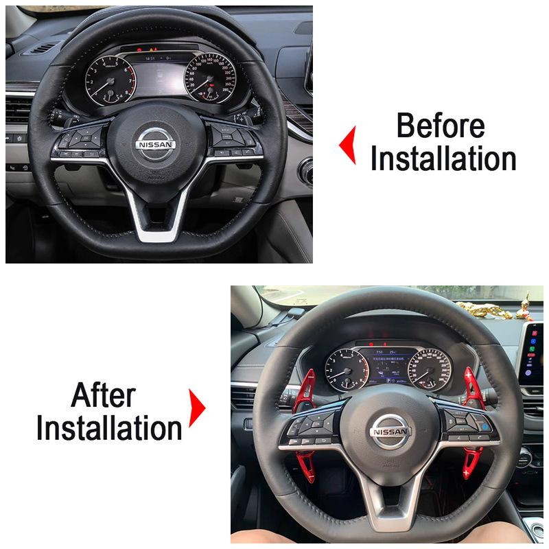 Schaltwippen für Nissan Altima SR Juke X-TRAIL Qashqai Pathfinder Rogue SV SL S Auto Lenkrad Gang DSG Aufkleber