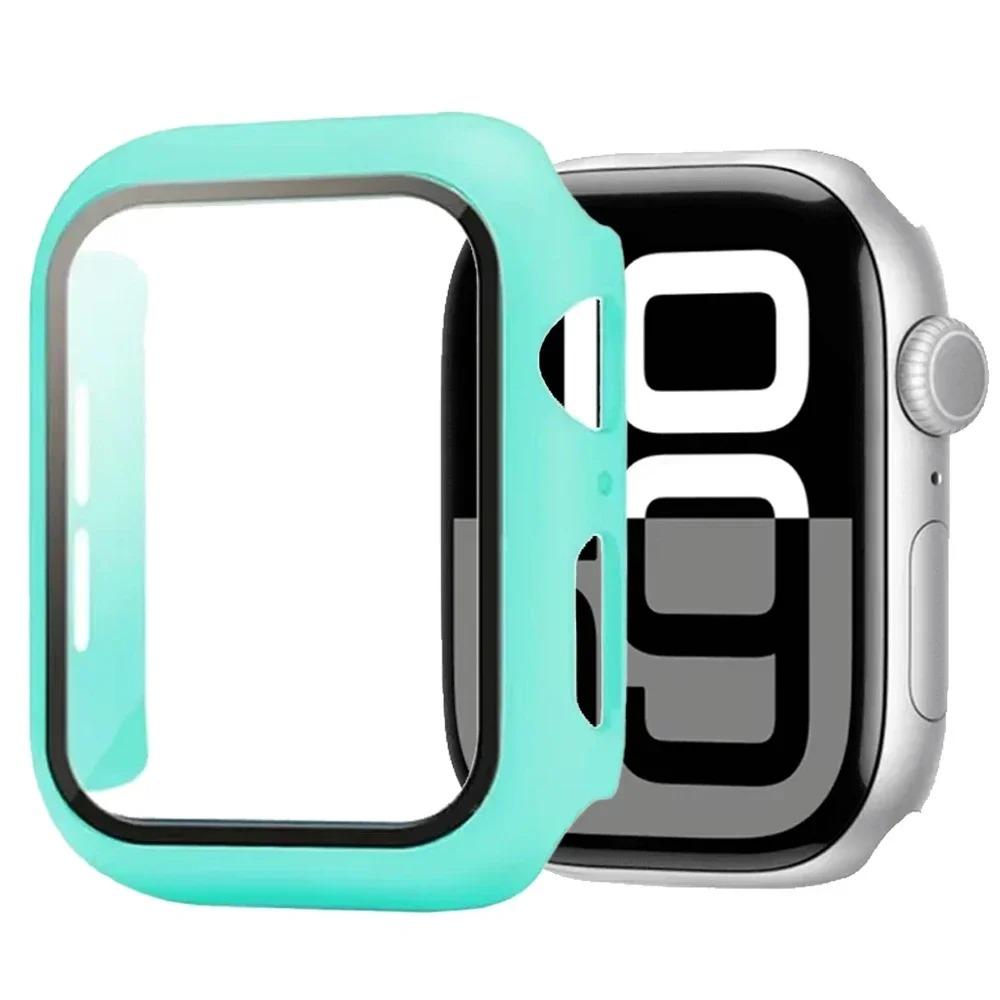 Vetro Temperato+Custodia per Apple Watch Serie 11 46mm 42mm Bumper Protezione Schermo per iWatch 11/10 46mm 42mm Copertura PC Sostituibile
