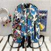 i new high-value personalized graffiti cool backpack junior high school students contrasting color backpack