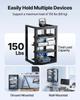 15U Wall Mount Server Rack, 68.04 kg Max Load Capacity, Open Frame Network Rack with 180 Degrees Gate Swing Door, Carbon Steel, Ideal for IT Network