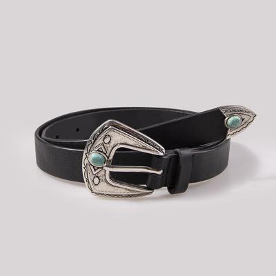 New Turquoise Western Buckle Women's Versatile Basic Belt and Women's Waist Belt
