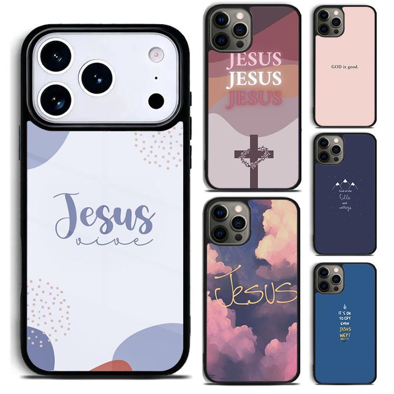Jesus Love God Phone Case for iPhone 17 16 15 Pro Max Air 14 13 12 11 Plus Shockproof Cover