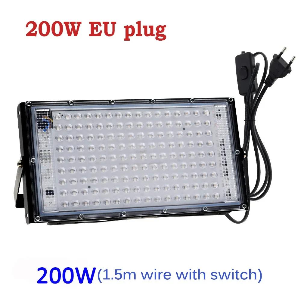 Latest 50/100/200/300W Floodlights 365nm UV Curing Light Fluorescent Party Stage Theater Purple Light LED Atmosphere Floodlight