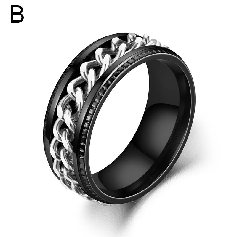 Pánské prsteny Řetízek zdobené šperky z titanové oceli jednoduché