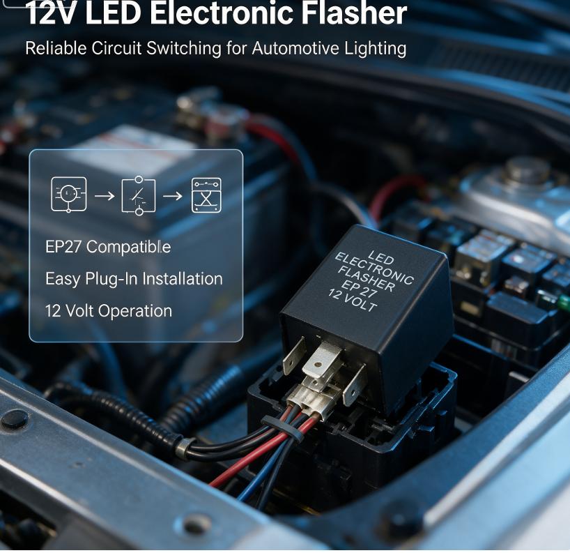 LED Electronic Flasher Relay EP27 5Pin 12V 1Pc Fix Hyper Flash Car Steering Signal Blinker for Universal Vehicles