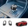 Car Gear Shift Head Knob Trim For Mazda CX-60 CX60 2024   Carbon Fiber ABS 3d Stickers Auto Vehicle Decoration
