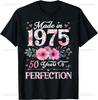 50th Birthday Gifts Men Women 50 Years Old Vintage 1975 T-ShirtWomen Men Clothing Streetwear Graphic T Shirts Harajuku