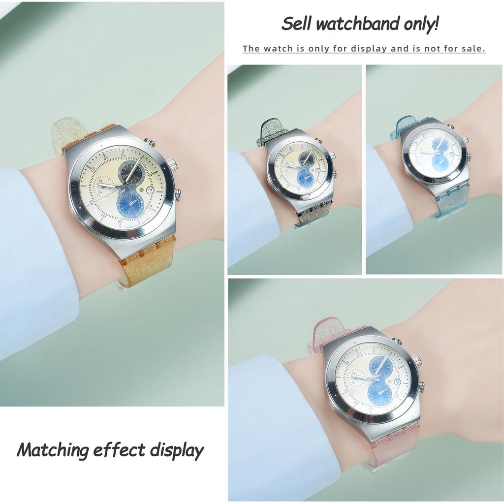 17mm 19mm Für Swatch Uhrenarmband GB274/743/GW164 Neu Damen Silikon Gummi Uhrenarmband wasserdicht Armband Uhrenband Zubehör