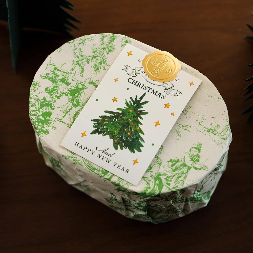 2025 Creative Cartoon Christmas Card: DIY Single-Page Gift with Handwritten Festival Blessing