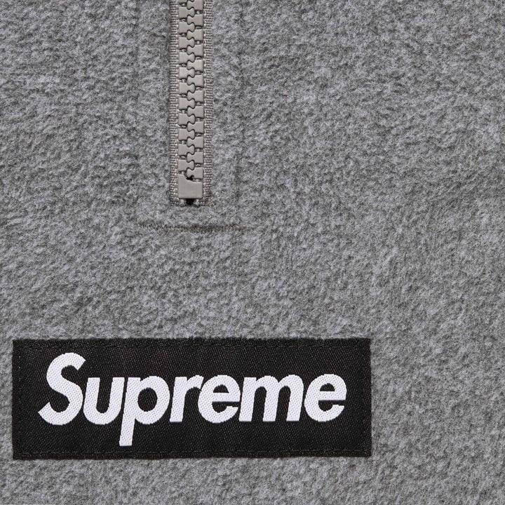 Supreme Polartec Face Mask Half Zip Hooded Sweatshirt Grey