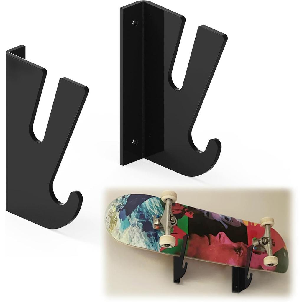 Βάση Τοίχου για Skateboard Στήριγμα για Σανίδα Surf Κρεμάστρα για Snowboard Αποθήκευση για Skateboard Long Board Εσωτερικού Χώρου Σαλόνι