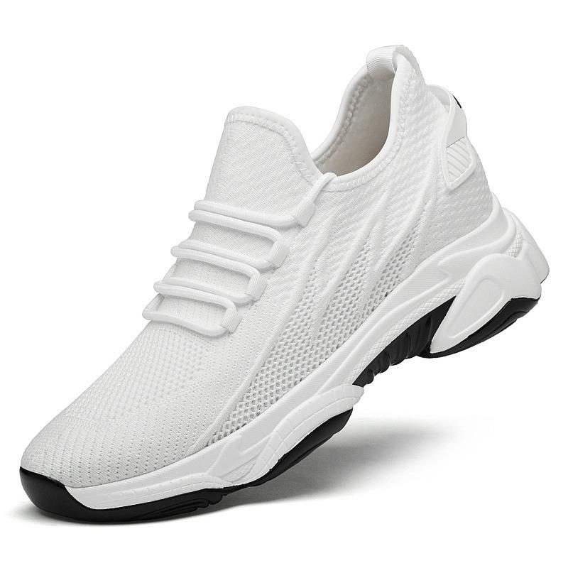 Thick-soled Inner Height-increasing Shoes Men's Shoes Cm Spring and Summer New Fly-woven Casual Sports Shoes Tide