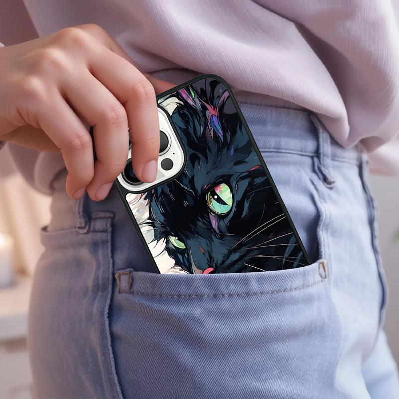 Cartoon Cat Phone Case For iPhone 17 Air 15 16e 14 13 Pro Max Coque 12 11 Pro Max PLUS Cover