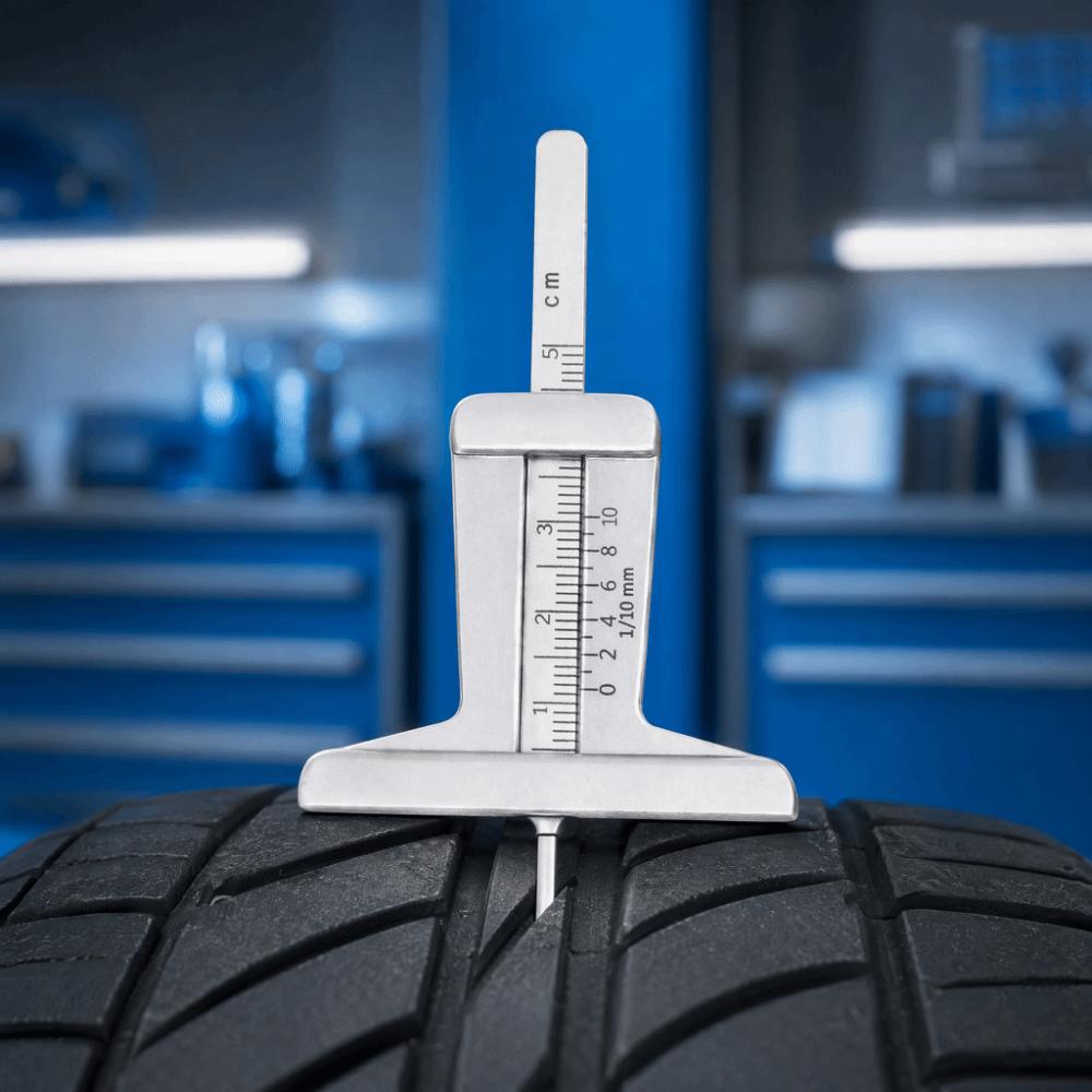 2pcs Stainless Steel Tire Tread Depth Gauge Vehicle Tread Wear Indicator For Car Inspection