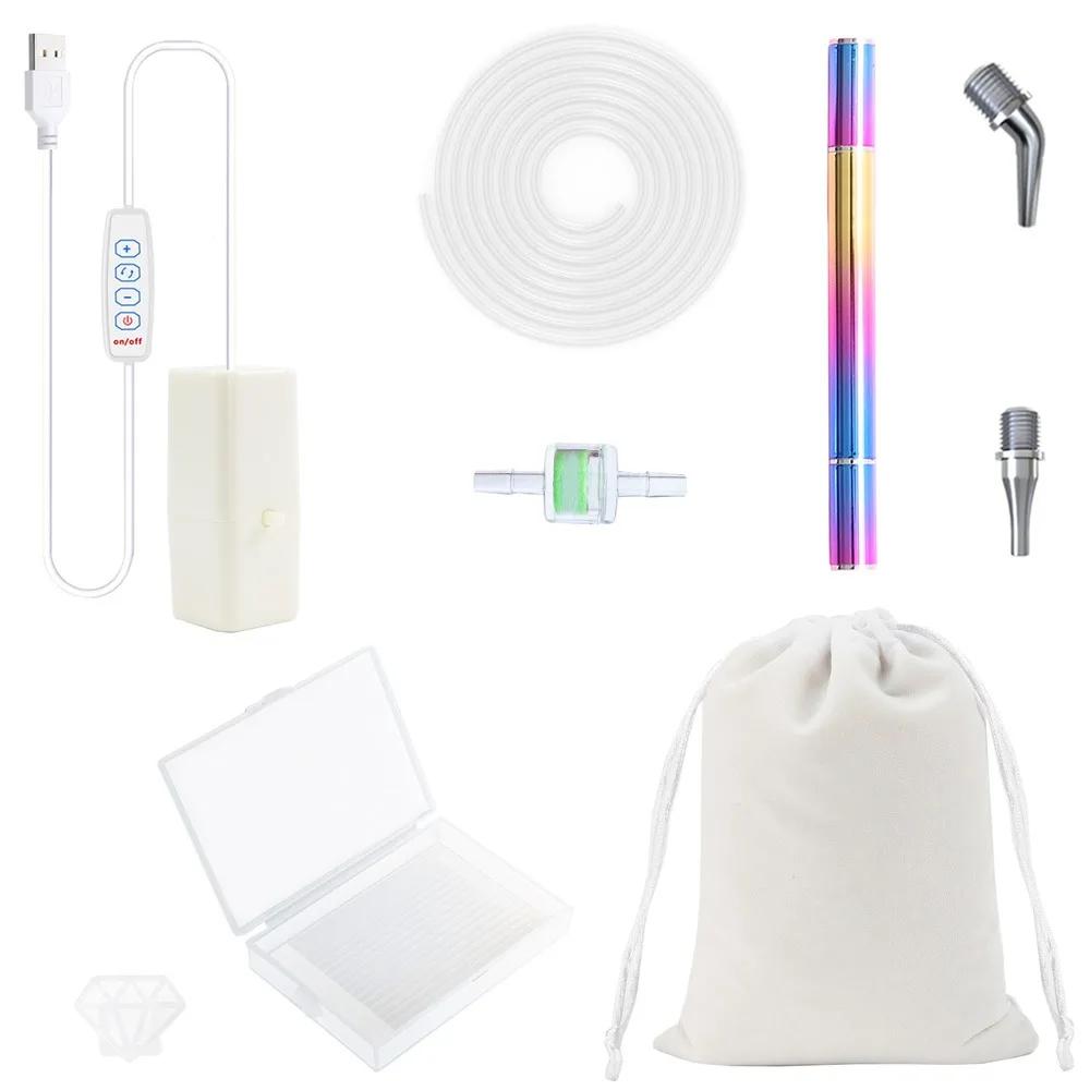DIY Craft Vacuum Diamond Painting Pen Kits Long-lasting and Stable USB Cable Electric Diamond Suction Tool with Storage Bag