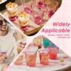 24/12Pcs Mini Wine Glass 1.5oz Heart Shape Cake Cup Tequila Spirit Shot Whiskey Glass Plastic for Festival Party Dessert Decor