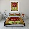 Mojito Text, Lime Glass Bedding Sets Duvet Cover Sets Duvet Covers Pillowcases(1 * Duvet Cover 2 * Pillowcases Without Duvet Insert)