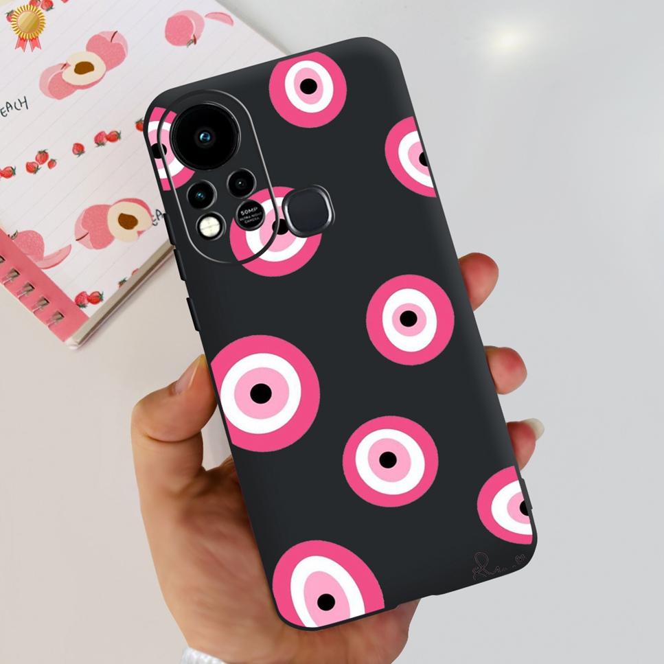 For Infinix Hot 11s Case Back Cover Clear Cute Cat Black Soft Silicone Coque For Infinix Hot11S Hot 11S Phone Case Bumper Fudna