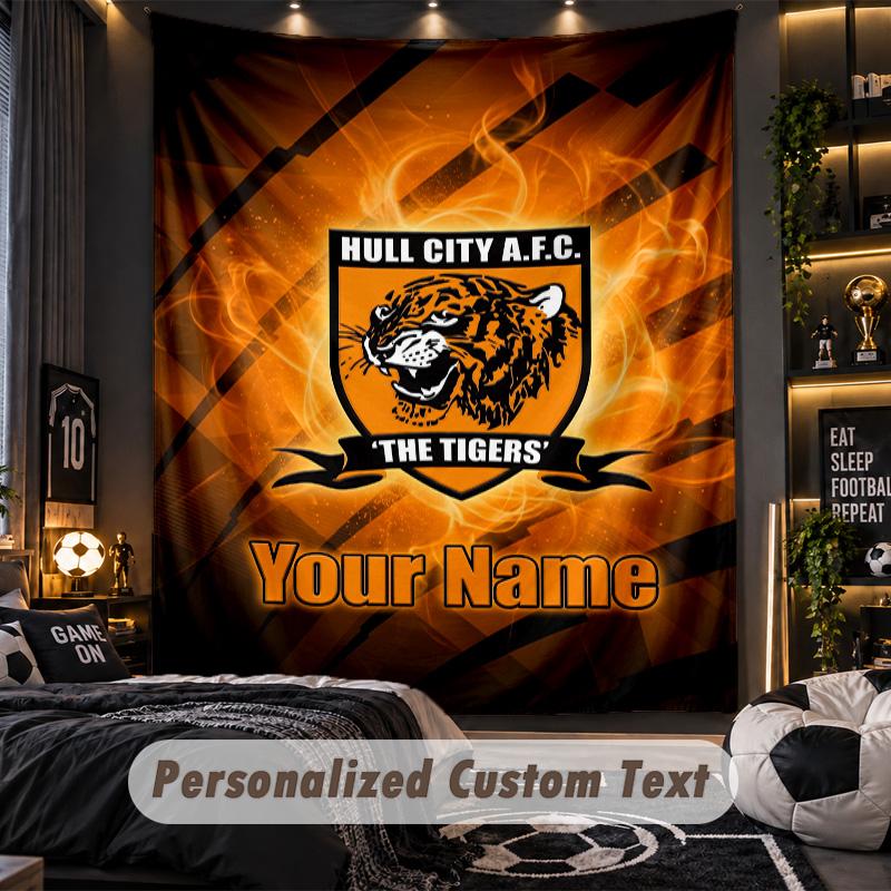 TapestryHull FC Custom Name Text Personalized Wall Hanging Tapestry Home Wall Decor