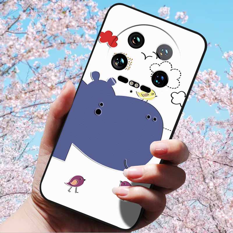 For Xiaomi 14 Ultra 5G 6.73" 14 Pro Cases Fashion 3D Retro Embossed Relief Soft TPU Siliocn Back Cover for Xiaomi 14 Capa Mi 14