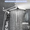 12 Inch Quality Set Rain Shower Head / Handheld Water Saving Shower Bathroom Handheld 3+1 Mode Booster Shower Combination