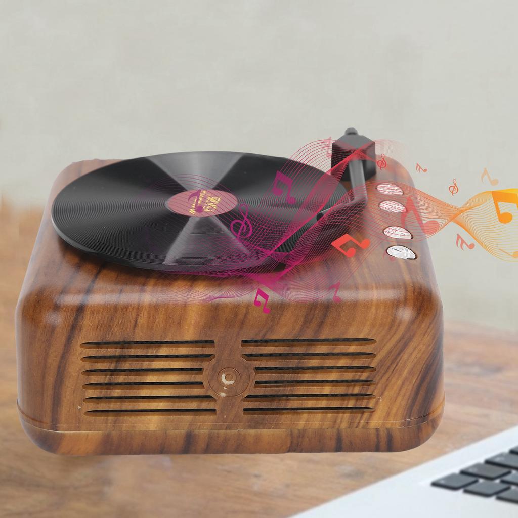 Mini Retro Vinyl Record Player Speaker Wireless Bluetooth High Definition Subwoofer Voice Box