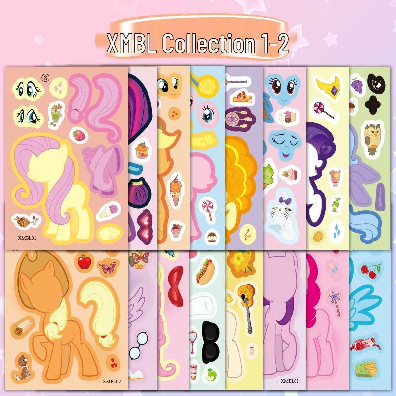 Large Creative Pony Stickers: Cute Cartoon Animals for Children's DIY Decor & Rhythm Box