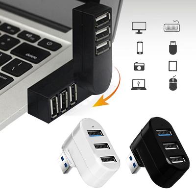 New High Speed Mini Rotatable Adapter USB 3.0 Hub 3 Ports Splitter Box