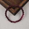 Black Glitter Stone Bracelet for Women Garnet Stone Beads Elastic Chain Bangle Men Party Jewelry Gift