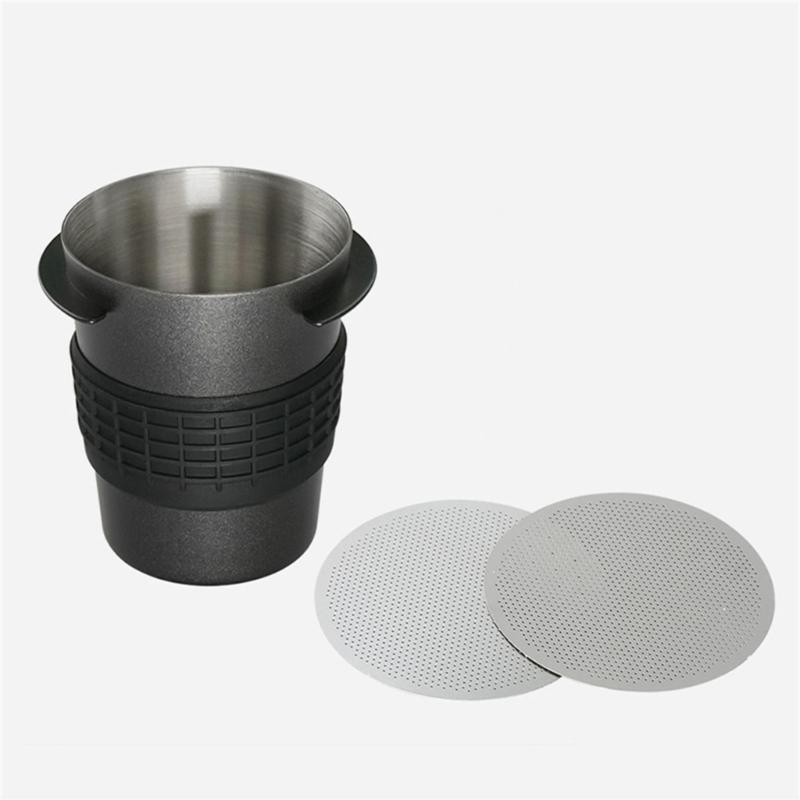 Espresso Dosing Cup Wear-Resistant Coffee Powder Filter Metal Coffee Dosing Cup Coffee Machine Accessories for Coffee