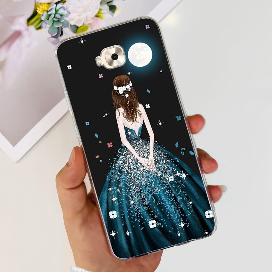 Soft TPU Slim Capa For ASUS ZENFONE ZOOM S ZE553KL Case ASUS ZENFONE 4 SELFIE ZD553KL Back Cover Transparent Cow Print Lion Etui